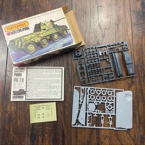 Matchbox PK-76 1:76 Scale SdKfz234/2 'Puma' Armoured Car model kit vintage